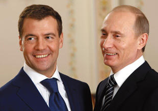 梅德韦杰夫与普京 梅德韦杰夫与普京