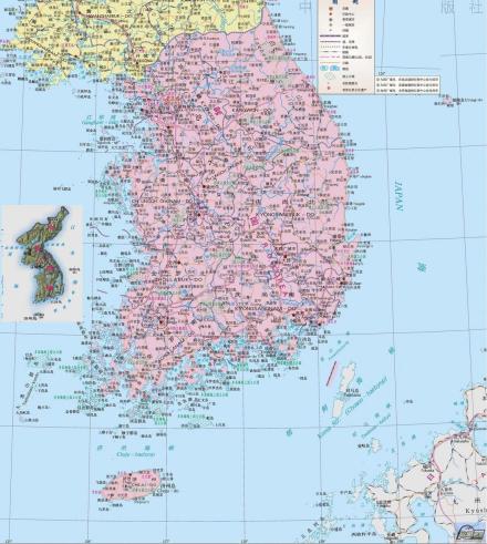 大韩民国地图 大韩民国地图