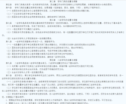 图8《学位授予和人才培养学科目录设置与管理办法》 图8《学位授予和人才培养学科目录设置与管理办法》
