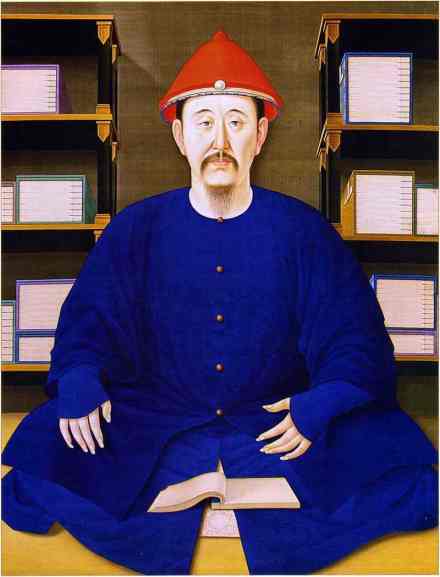 1699年康熙皇帝读书像(45岁) 1699年康熙皇帝读书像(45岁)