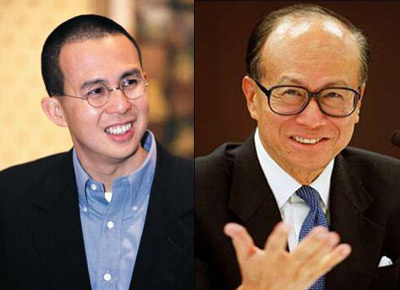 李嘉诚与二儿子李泽楷 李嘉诚与二儿子李泽楷