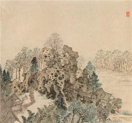 明 张宏《止园图》 明 张宏《止园图》