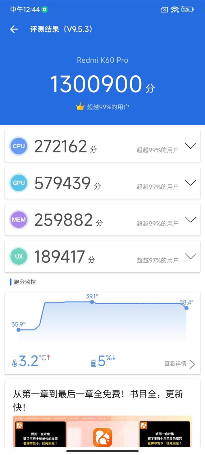 红米k60pro跑分怎么样