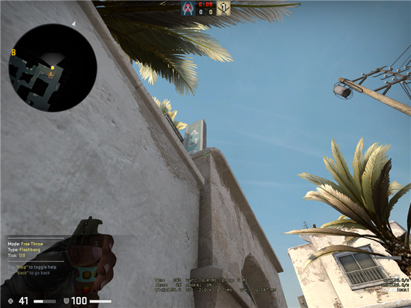 《CSGO》实战 Dust2闪光弹技巧