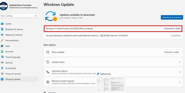Win11 Beta 22621.436和22622.436有什么区别