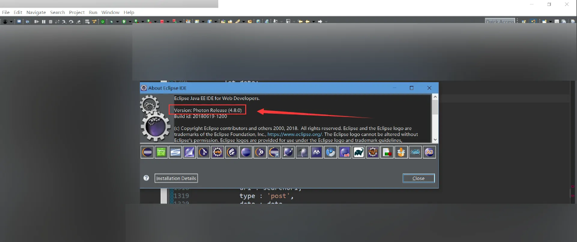 《Eclipse》怎么查看当前版本号