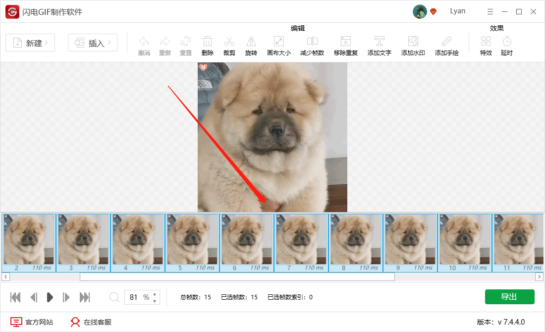 《闪电GIF制作软件》怎样给GIF动态图添加文字内容