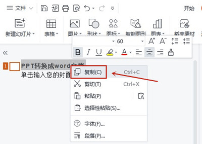 《WPS》怎么将ppt转换成word文档