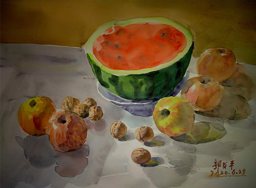 作品名称:瓜果。尺寸:76cm乘56cm。2020年创作。.jpg 作品名称:瓜果。尺寸:76cm乘56cm。2020年创作。.jpg