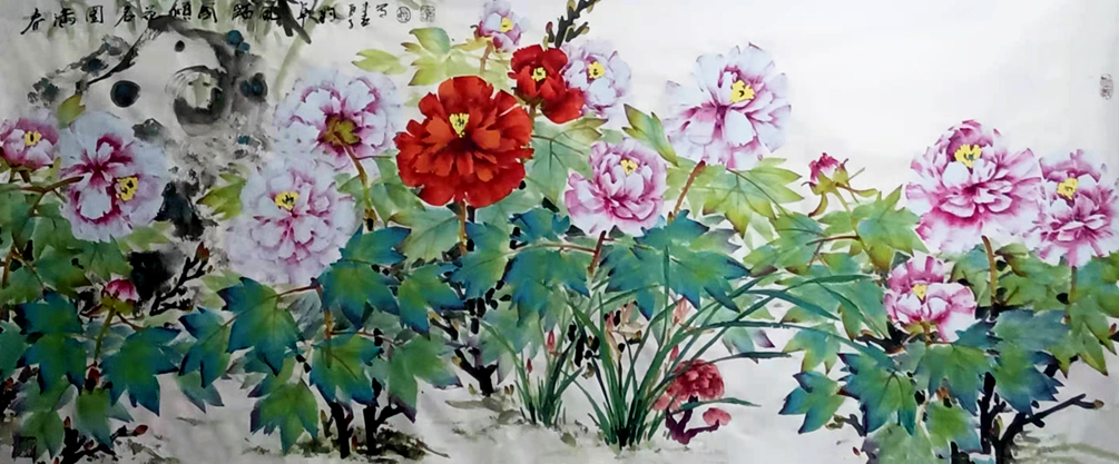 2724号 春满园名花倾国临风卓约 2020年 180X70.jpg 2724号 春满园名花倾国临风卓约 2020年 180X70.jpg