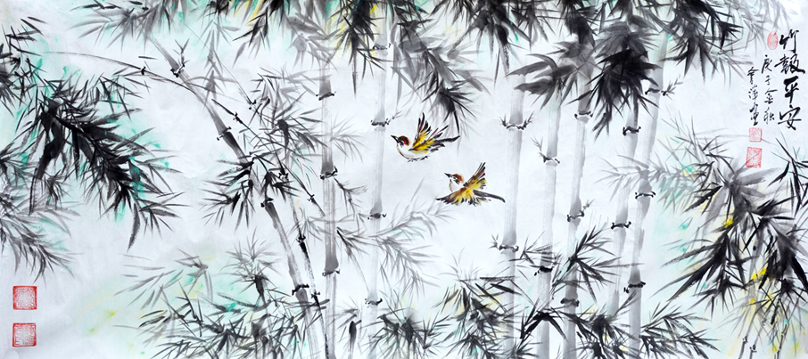 2894号 《竹报平安》规格260Cmⅹ98Cm 创作时间2020年12月.jpg 2894号 《竹报平安》规格260Cmⅹ98Cm 创作时间2020年12月.jpg
