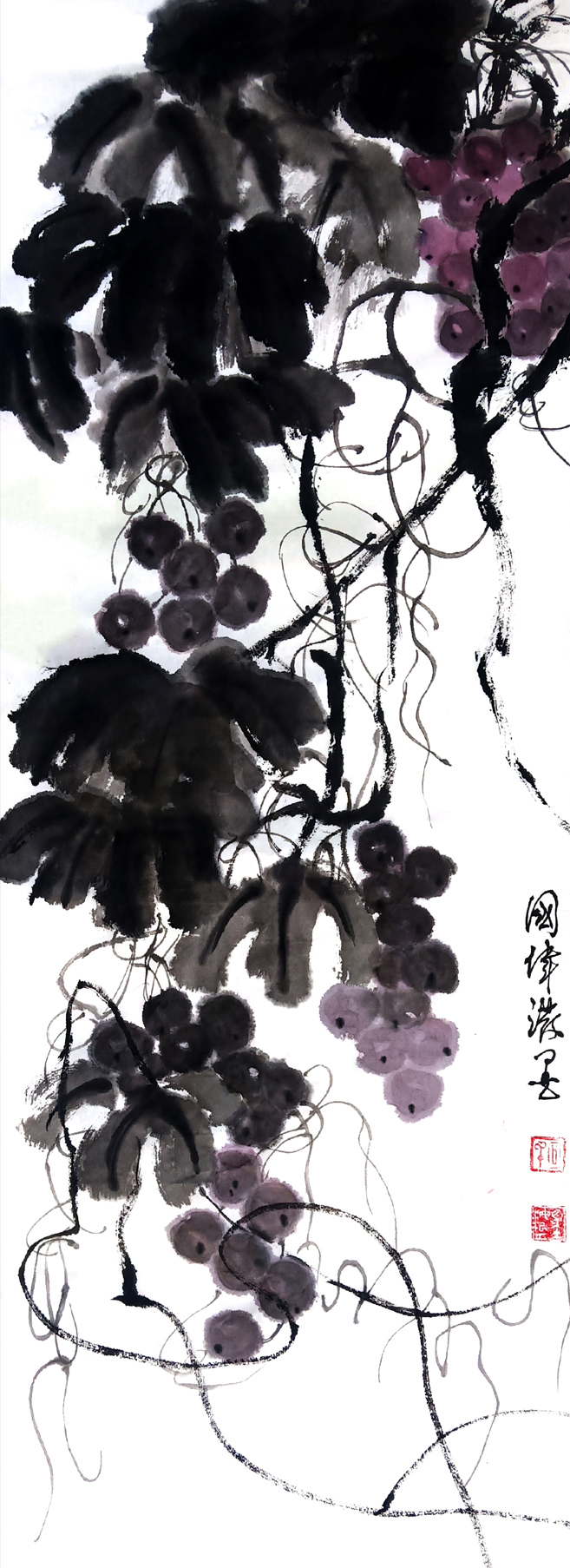 2915号 名称葡萄,创作时间2020.10.尺寸92cmX34cm.jpg 2915号 名称葡萄,创作时间2020.10.尺寸92cmX34cm.jpg