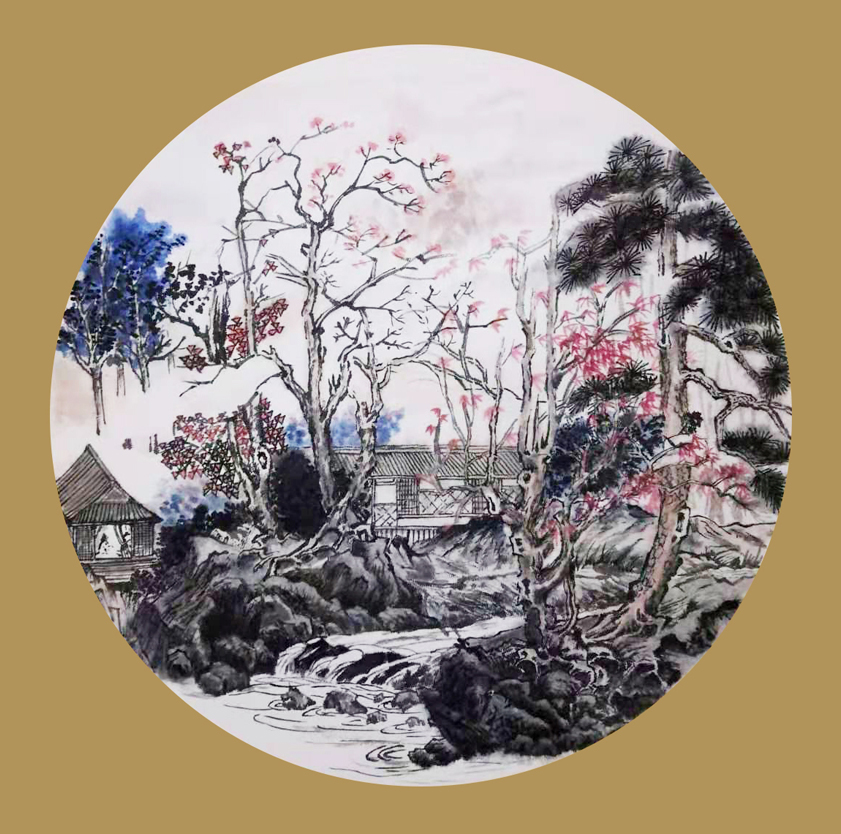 2531号 作品名称:林中一家。尺寸:50cm乘50cm。2020年创作。.jpg 2531号 作品名称:林中一家。尺寸:50cm乘50cm。2020年创作。.jpg