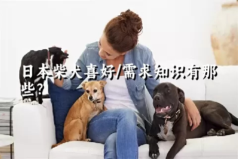 日本柴犬喜好/需求知识有那些？