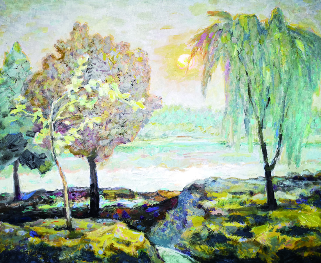 作品名称:沙河落日。尺寸:60cm乘50cm。2014年创作。.jpg 作品名称:沙河落日。尺寸:60cm乘50cm。2014年创作。.jpg