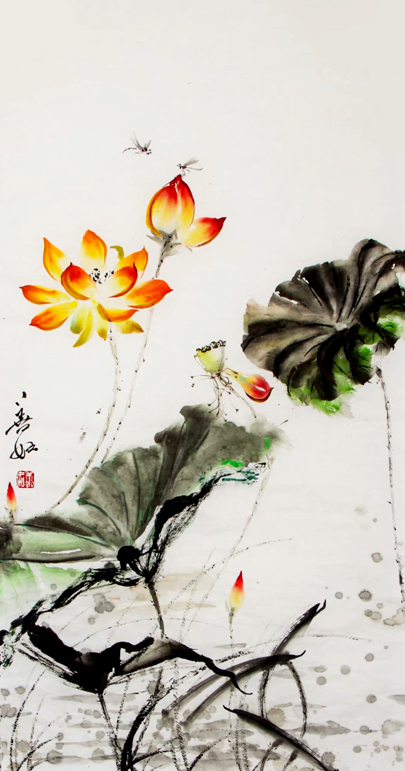 2861号 水墨画《荷塘清趣》139cmX69cm2018年5月.jpg 2861号 水墨画《荷塘清趣》139cmX69cm2018年5月.jpg