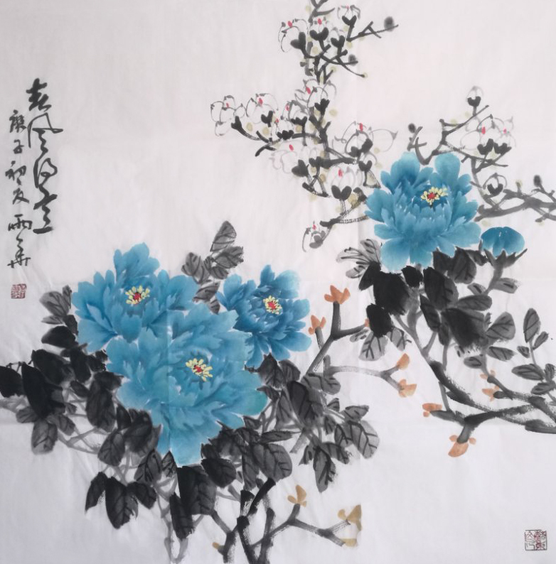 名称:春风得意 尺寸:69cmx69cm 创作2020年.jpg 名称:春风得意 尺寸:69cmx69cm 创作2020年.jpg