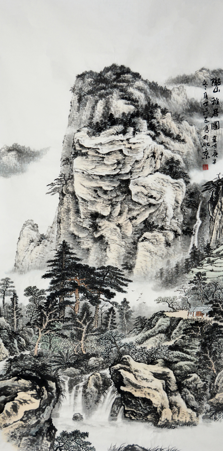 2656号 《陇山雅居图》小写意原创作品,2020年作(138cmx70cm).jpg 2656号 《陇山雅居图》小写意原创作品,2020年作(138cmx70cm).jpg