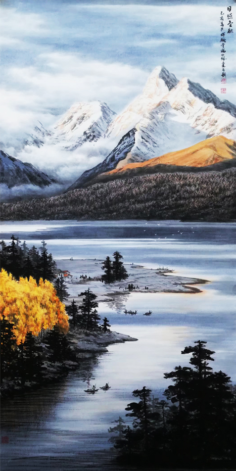 1526号--作品名称:日照金秋。尺寸:138cm乘69cm。2019年创作。.jpg 1526号--作品名称:日照金秋。尺寸:138cm乘69cm。2019年创作。.jpg