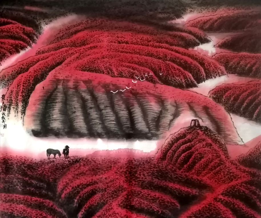 2609号 作品名称:黄土情。尺寸:120cm乘120cm。2018年创作。.jpg 2609号 作品名称:黄土情。尺寸:120cm乘120cm。2018年创作。.jpg