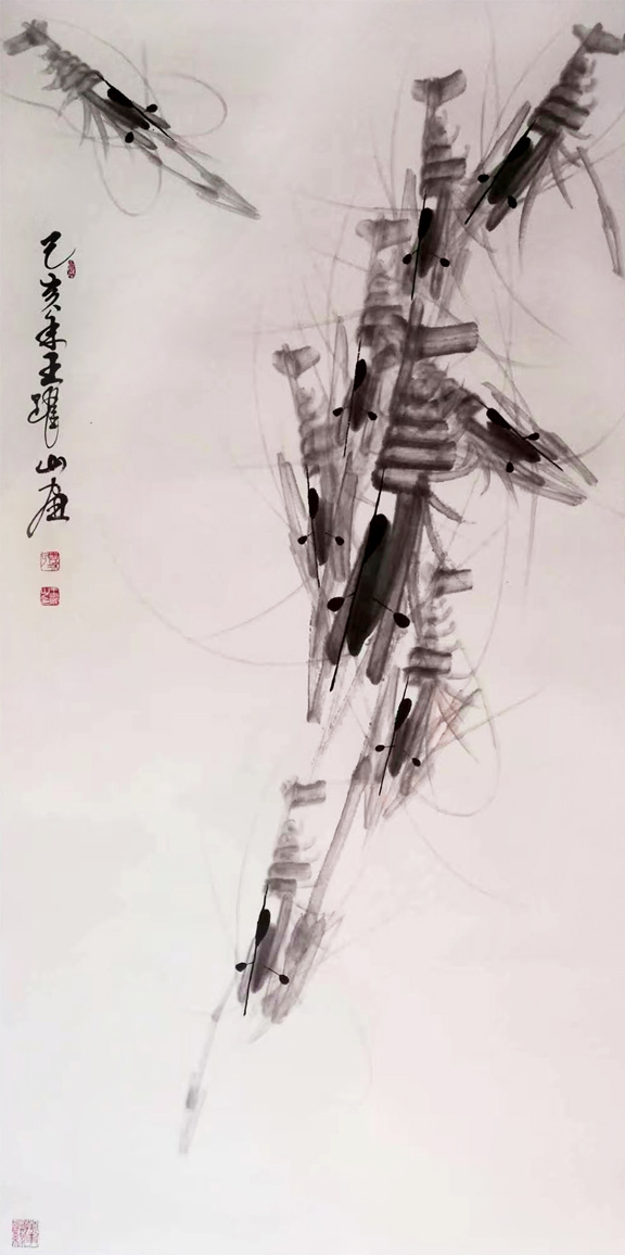 作品名称:群虾。尺寸:136cm乘68cm。2019年创作。.jpg 作品名称:群虾。尺寸:136cm乘68cm。2019年创作。.jpg