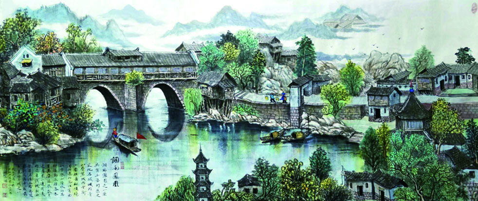 《烟雨凤凰》2018年,180cmX96ocm.jpg 《烟雨凤凰》2018年,180cmX96ocm.jpg