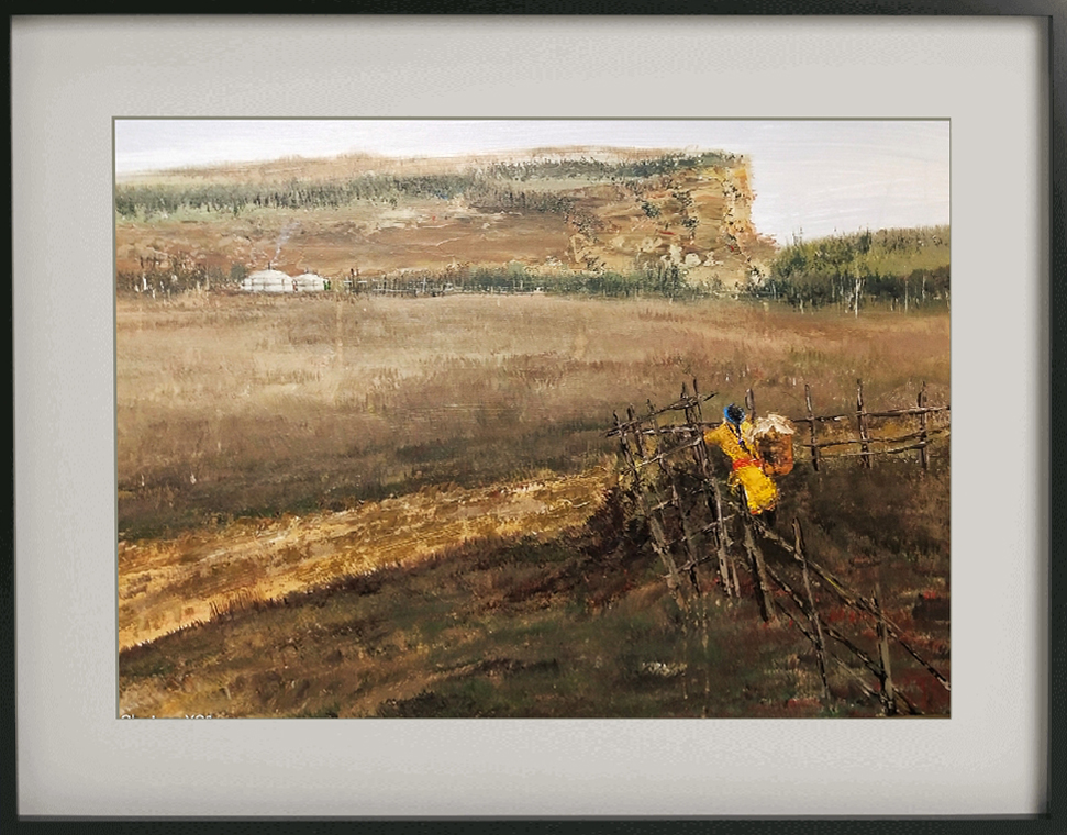 3050号  综合材料油画《远心》50×60CM.jpg