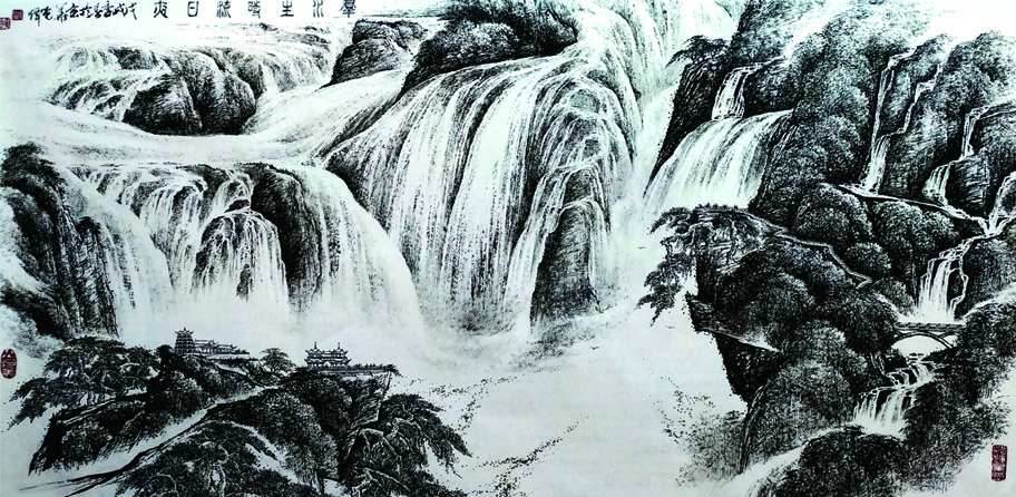 作品1395名称:群水生时流日夜 138乘68cm 2018.jpg 作品1395名称:群水生时流日夜 138乘68cm 2018.jpg